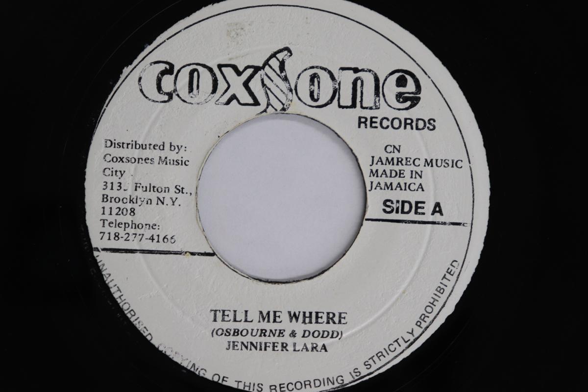 

7inch Record JENNIFER LARA - Tell Me Where NONE COXSONE RECORDS Jamaica Reggae, Ska & Dub Used
