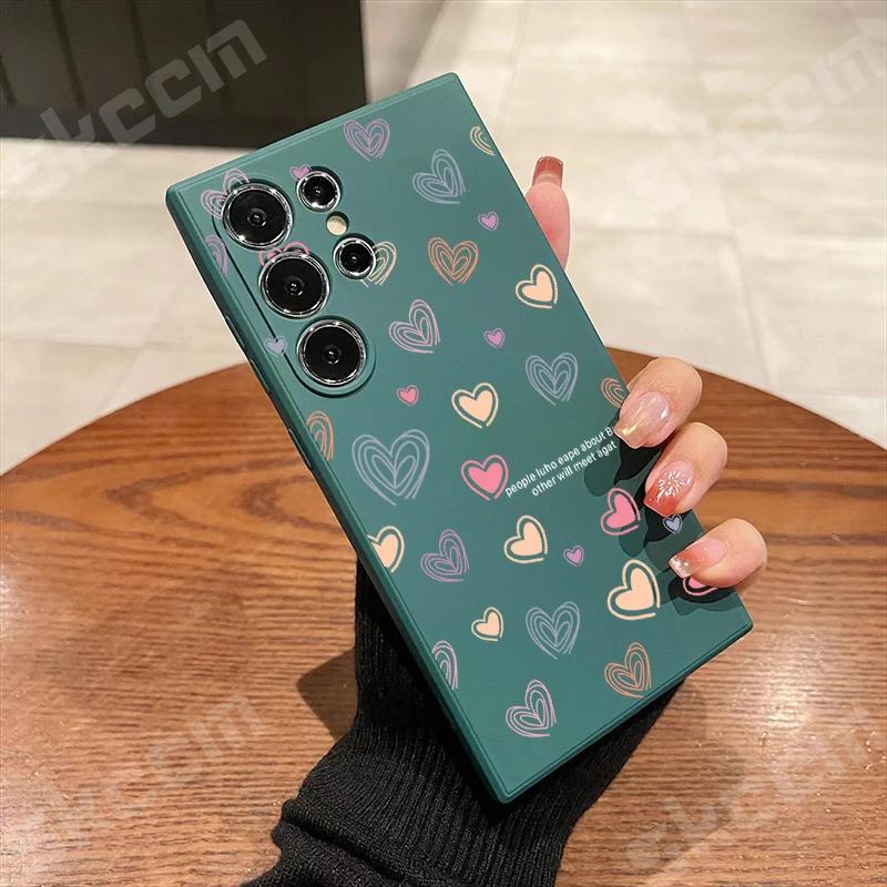 

Pink Love Heart Phone Case For Samsung Galaxy S24 Ultra S23 Plus S22 S20 FE A73 A72 A71 A55 A54 A51 A50 A35 A15 Cover A15 4G