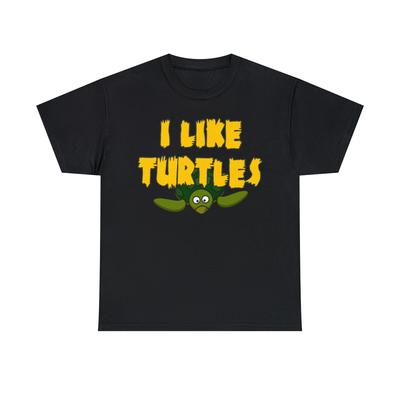Ich mag Schildkröten Kurzarm Grafik-T-Shirt, Größen S-5XL