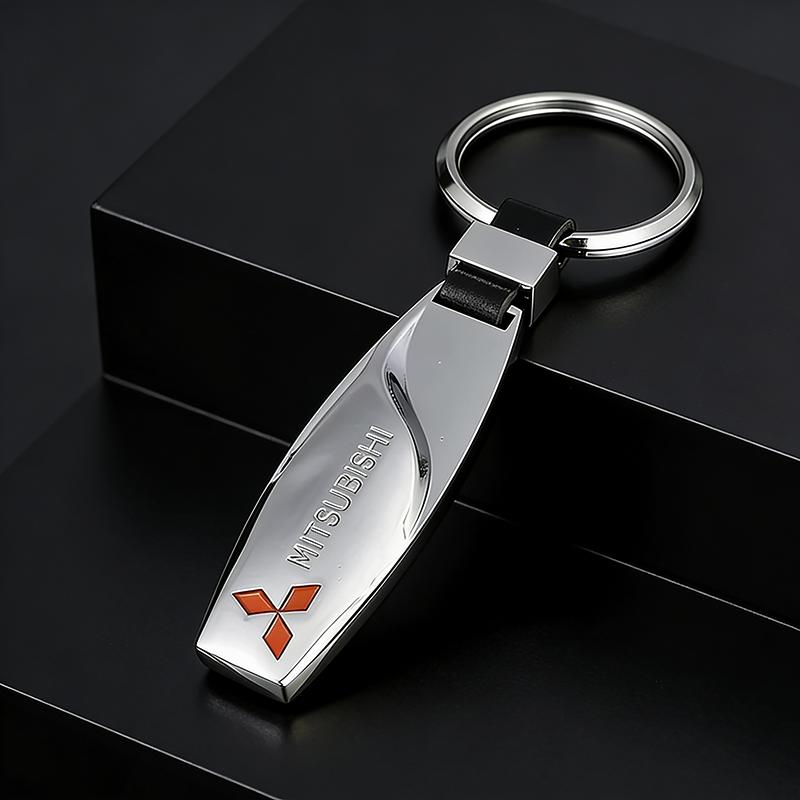 Alloy Car Keychain Holder Key Rings Pendant Decoration for Mitsubishi Mercedes Benz Emblem