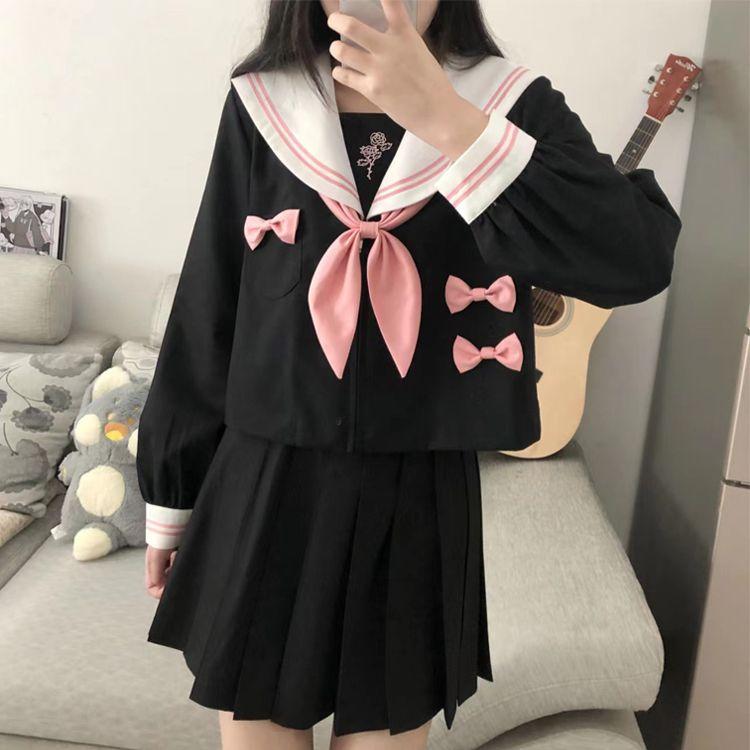 JK Korean Uniform Suit Japanese Student Pleated Skirt College Style School Outfits Women Sailor Outfit Cosplay Uniform Japanese