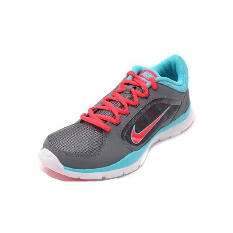 Nike Flex Trainer 4 Atmungsaktive Low-Top Trainingsschuhe Damen Sneaker Grau Blau 643083-003