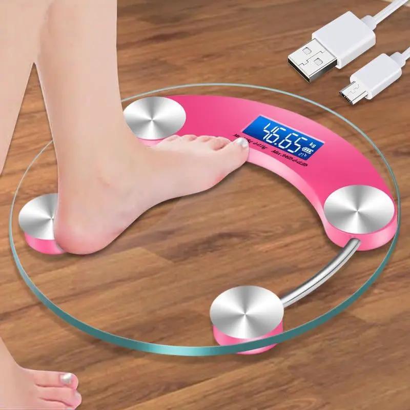 USB Rechargeable Precise Electronic Scale Home Health Human Body Scale Adult Weight Loss Accurate Measuring Device Supplies