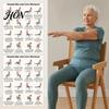 Seated Exercise Guide 2 Sheets Core Poster, Chair Workout Chart for Easy Home Workouts Abs, Gym Wall Art, Strength Training Seniors Mobility Sheet