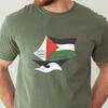 Frieden Global Sumud Flotte Unisex Mode Bedrucktes T-Shirt Rundhalsausschnitt Kurzarm Baumwoll Oberteil Alle Jahreszeiten Freizeit Weich