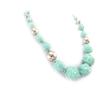 Les Trésors De Lily [J8256] - Designer Necklace 'Rosa Romantica' Sea Green