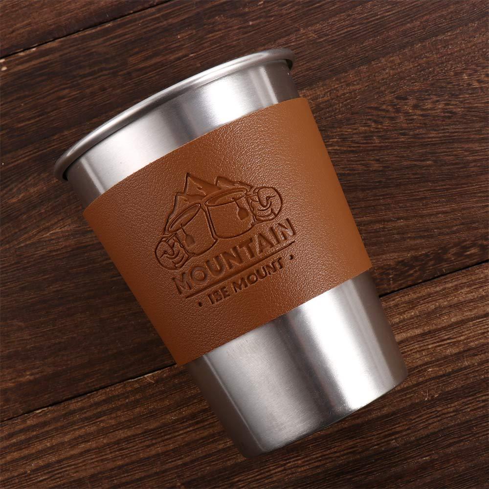Cup Heat Insulation Cover Leather Cup Cover Protective Cover Stainless Steel Cup Sleeve Cup Sleeve