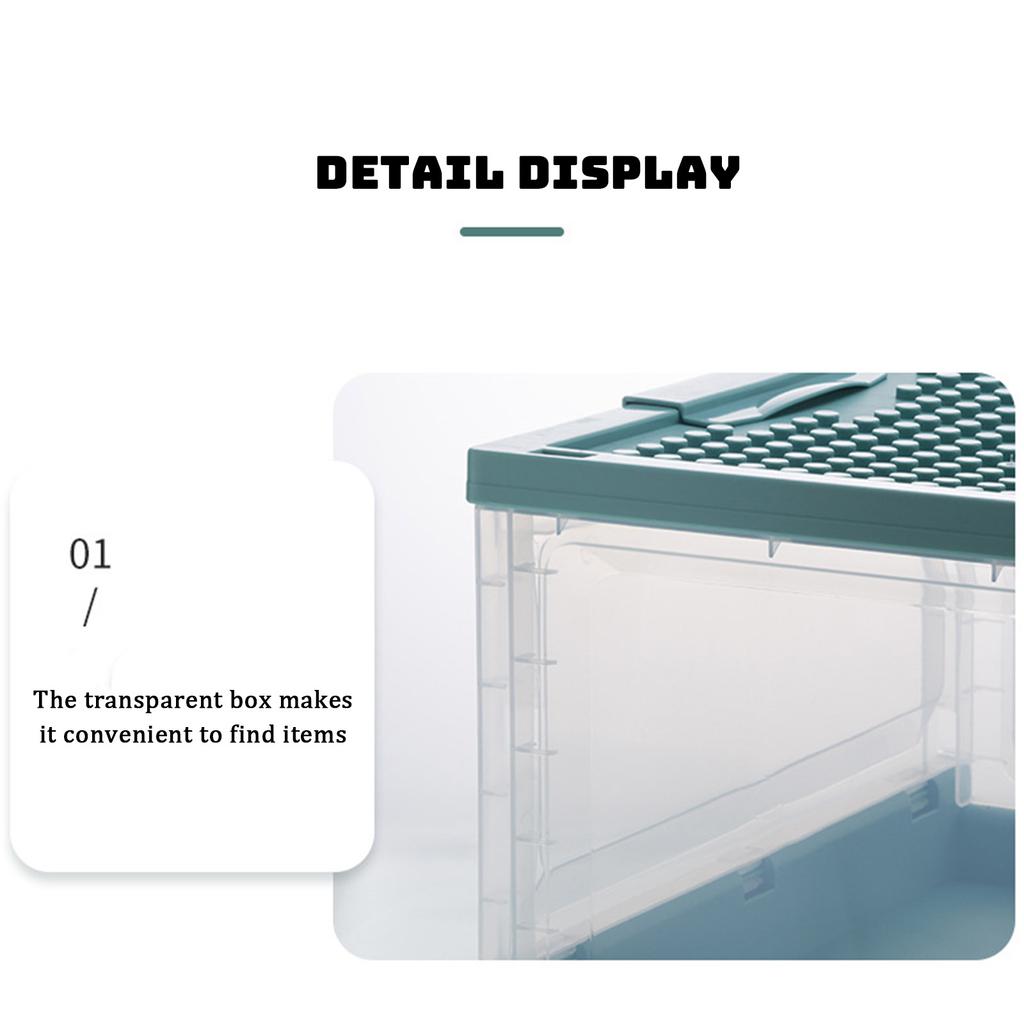 Toys Storage Organizer Box, Toy Box With Building Plate Lid And Removable Tray, Building Block Storage, Stackable Plastic Organizer Bins