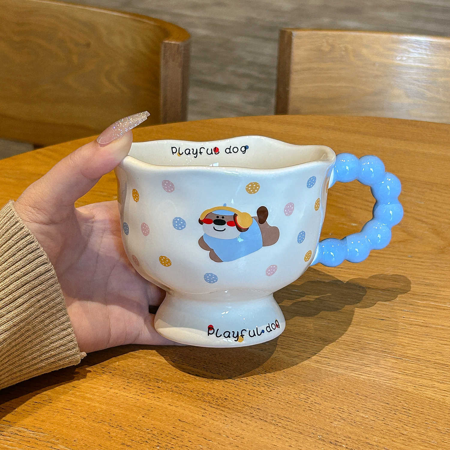 

Мультяшна Мила Чашка для Води Високоякісна Чашка для Сніданку Керамічна Чашка для Води з Подарунковою Коробкою Чашка для Пари Чашка для Кави для Дівчини 360ML