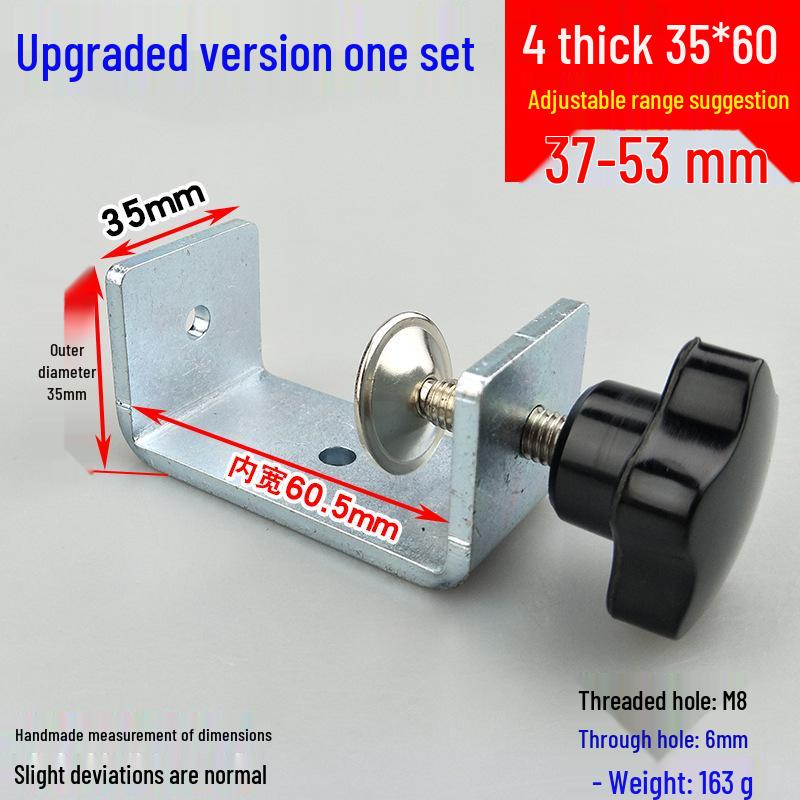Square Tube Clamp U-Angle Clip with Hole Connector for Mounting