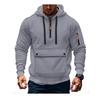 Men S Casual Hooded Sweatshirt Long Sleeve Pullover With Zipper Pocket