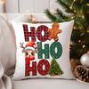 Christmas Tree Santa Claus Gift Series Linen Pillowcase Cushion Cover