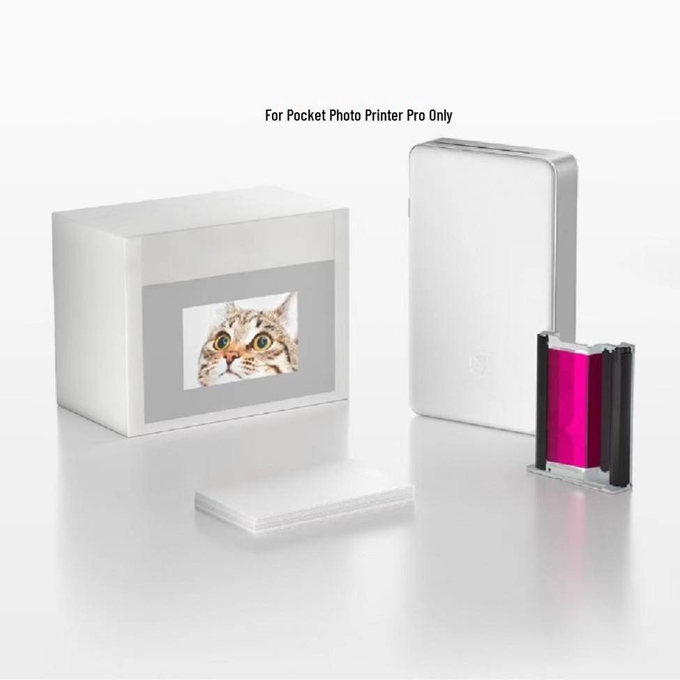Compatible Dye-Sublimation Set for Pocket Photo Printers 20 Sheets Photo Paper