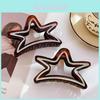 Elegant Star-shaped Hair Clip For Women Featuring Stunning Rhinestones In Black And Brown Tones