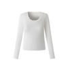 Crew neck bottoming shirt women's spring, autumn and winter wear inside and outside slim-fitting and thin versatile long-sleeved shirt top