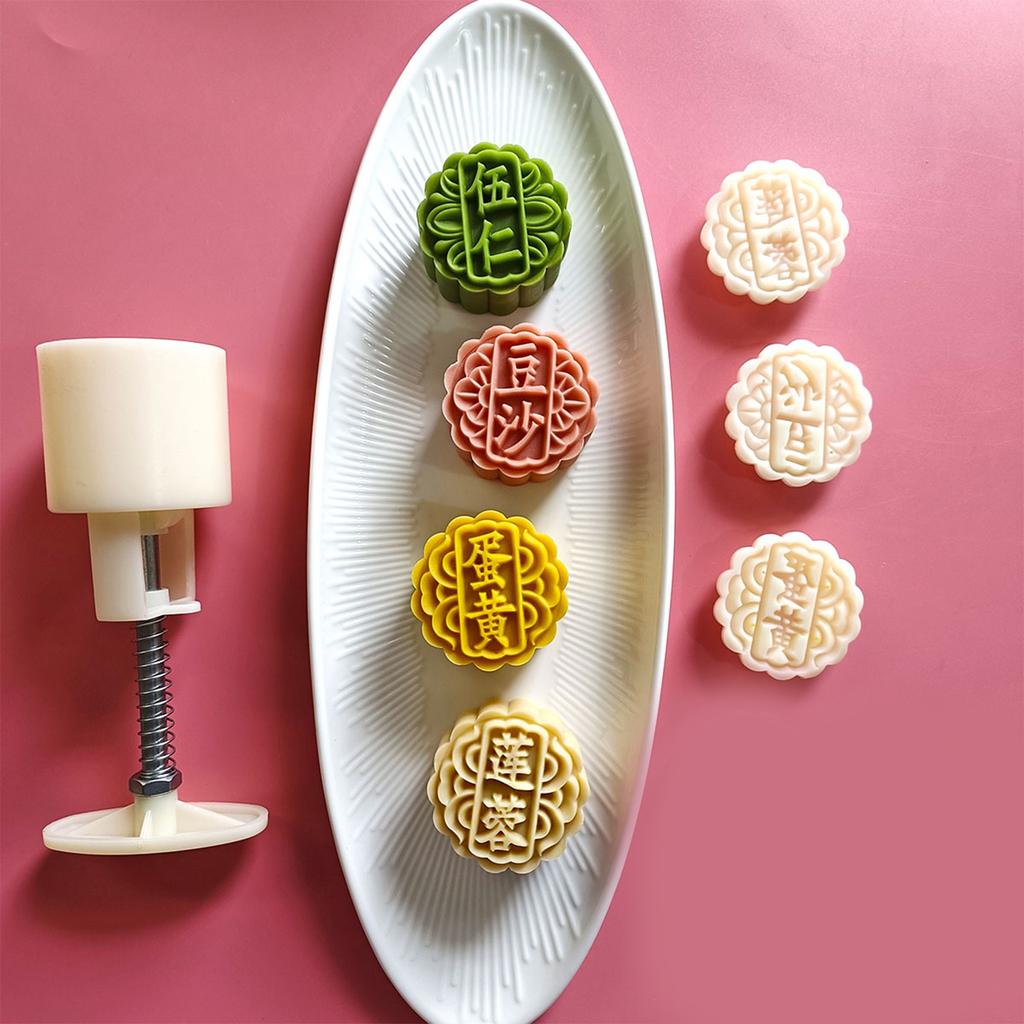 Different Flavors Moon Cake Mold MidAutumn Festival Mooncake Makers Cookie Stamps Hand Pressure Mooncake Baking Tool