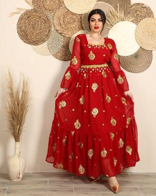 Spring/Summer 2022 Sexy Chiffon Embroidered Belt Dress for Women