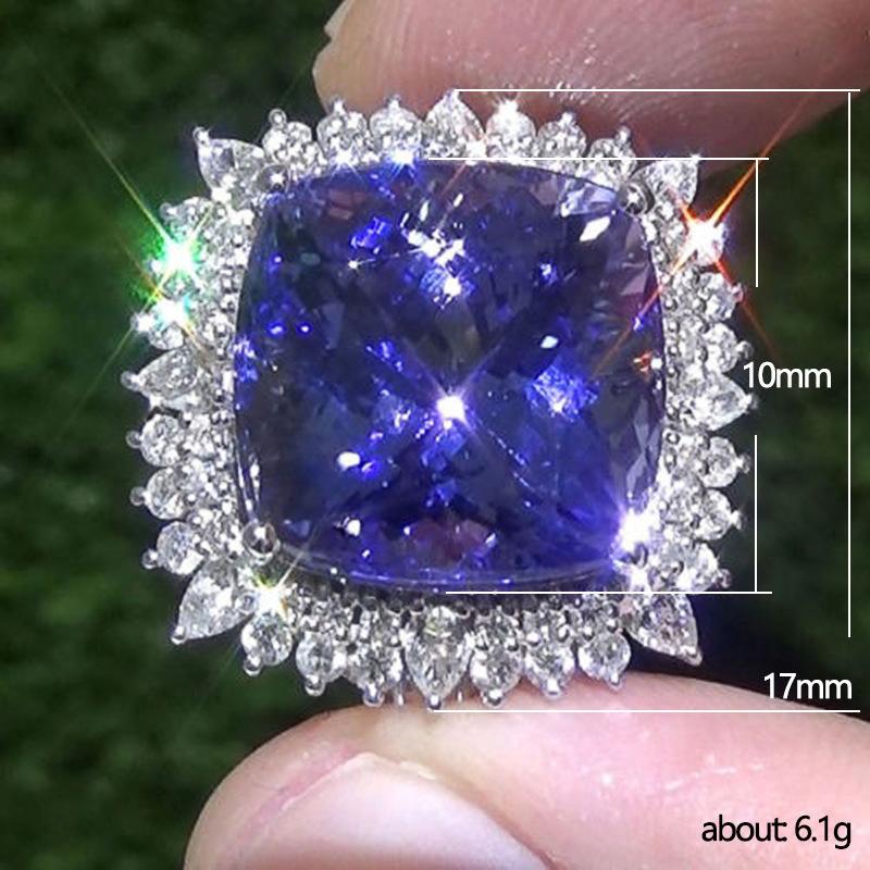 Jewelry, Popular Sparkling Purple Diamond Collection Rings, Fashion Anniversary Accessories