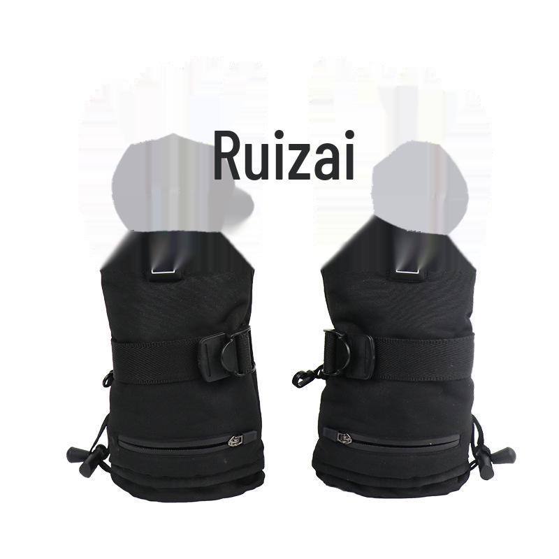 3.7V Electric Heated Winter Cycling Gloves - Thick, Windproof, and Warm.