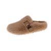 Mao Mao slippers women's autumn and winter new flat-bottomed bag head piled warm cotton slippers women