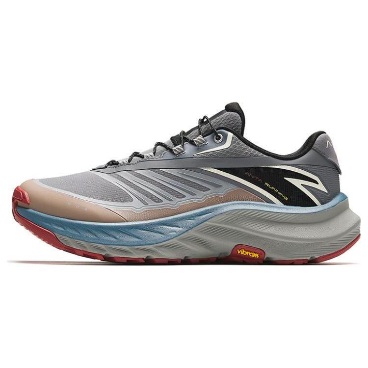 New Anta Explore The Wilderness Cushioning Wear Resistant Low Top Trail Running Shoes Men's Gray White 912345588-3