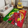 Portugal Flag Football Art suitable as a non-slip mat for the living room or bedroom sofa