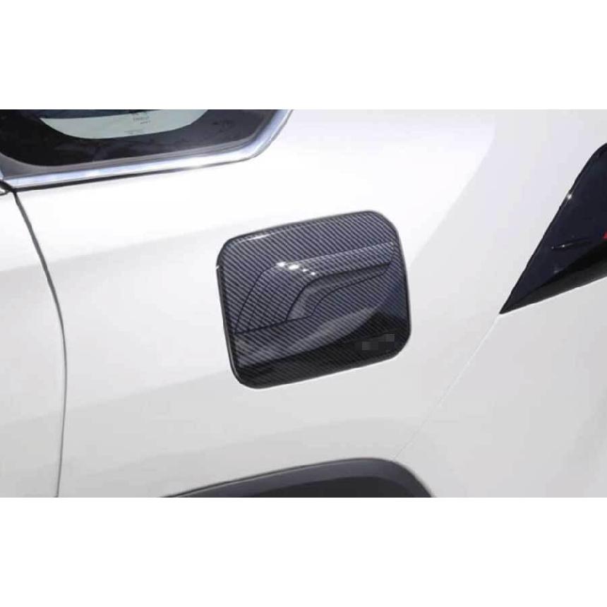 For Toyota RAV4 2019-2025 Carbon Fibre Side Door Fuel Oil Tank Cap Cover Trim