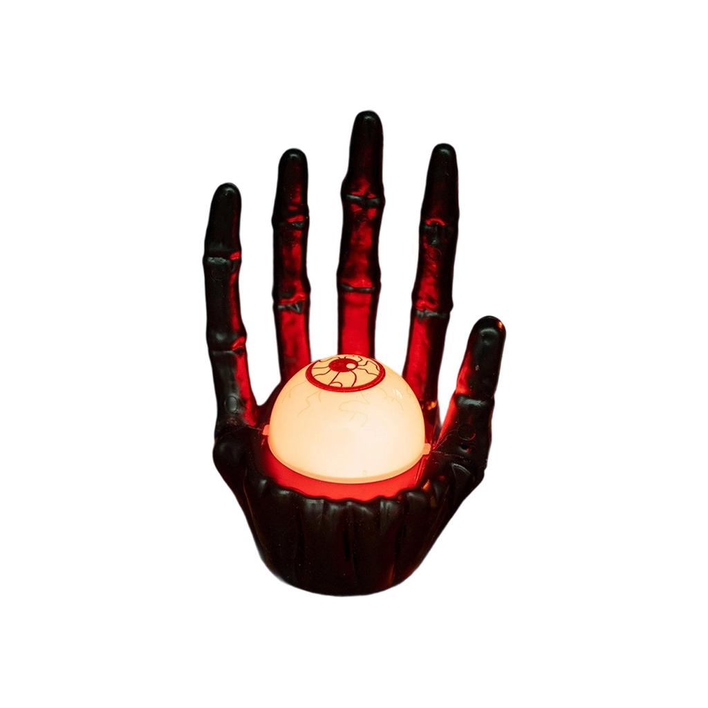 Halloween Spooky Lamp Decoration Lighting Up Skeleton Hand with LED Light Bulb for Indoor and Outdoor Home Decorations