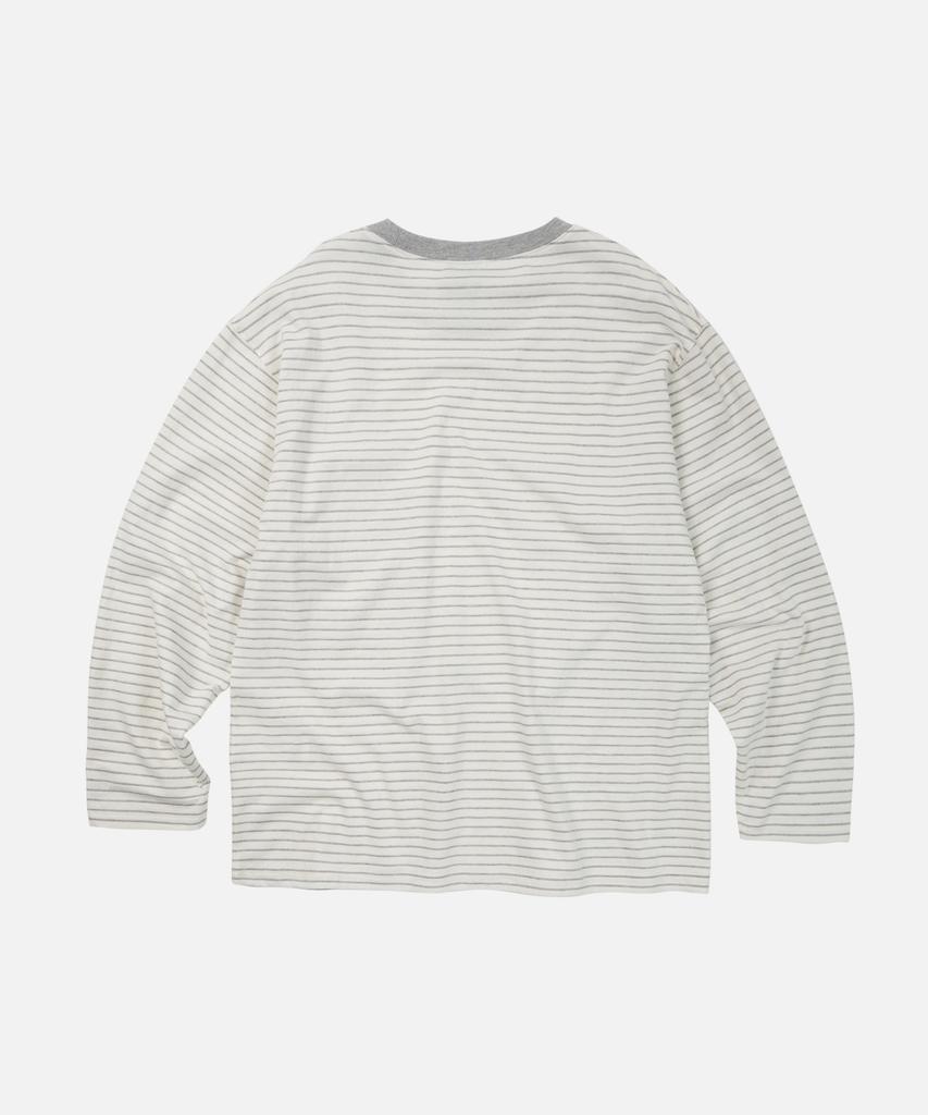FRIZMWORKS Stripe Oversized Relax Tee 003 _ Ivory
