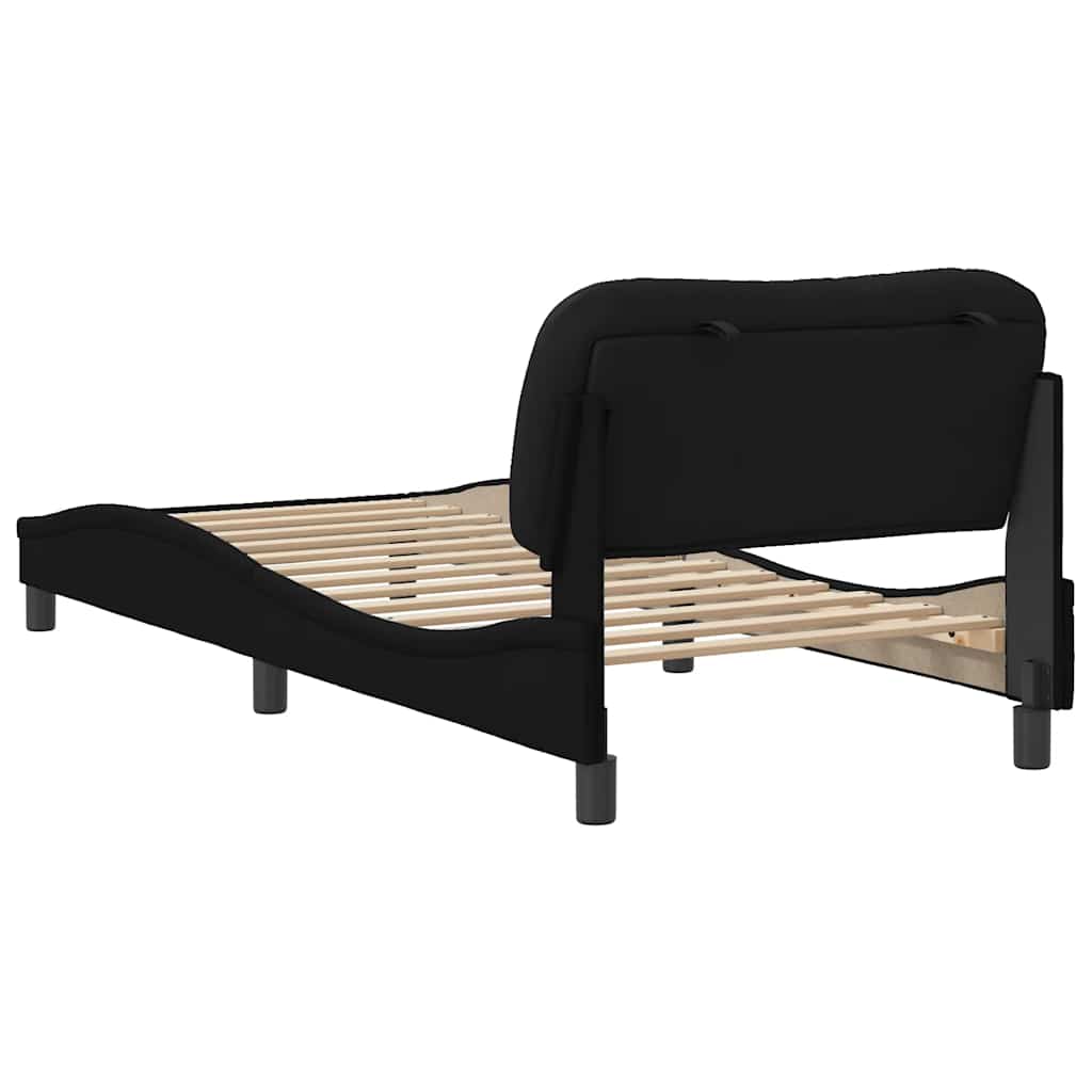 Vidaxl Rama Łóżka Bez Materaca Czarna 90X190 Cm Tkanina