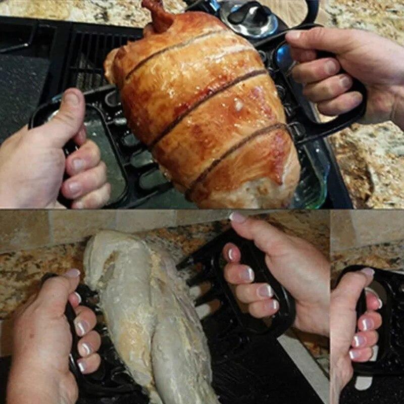 Bear Claw Meat Separator Meat Fork Shredder Barbecue Handle Kitchen Food Fork Slicer BBQ Grill Meat Handler Kitchen Tools