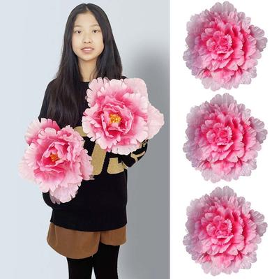 Rose Red Color Hand Flower Hand - Flower The Simulation Flower Artificial Flowers Dancing Props 30/40/50cm Peony