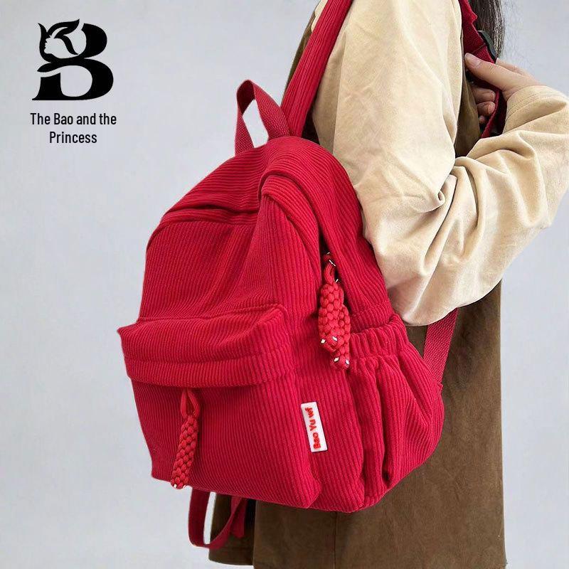 Winter 2024 Damen Cordrucksack - Japanisch Casual, Vielseitig, Soft Girl Stil für Reisen & Shopping