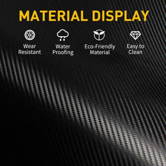 Car Guard Rear Bumper Protector Trim Cover Plate Sill Trunk Rubber Pad Kit Black