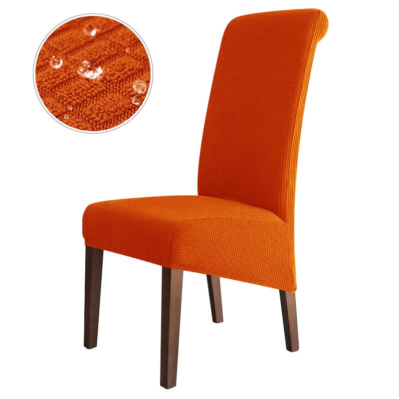 Water Repellent High Back Chair Cover Jacquard Stretch Xl Size Chair Covers For Dining Room Anti-Dirty Easy Care Seat Protectors