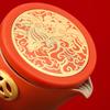 Wanchunhe Auspicious Ruyi Red Porcelain Tea Set