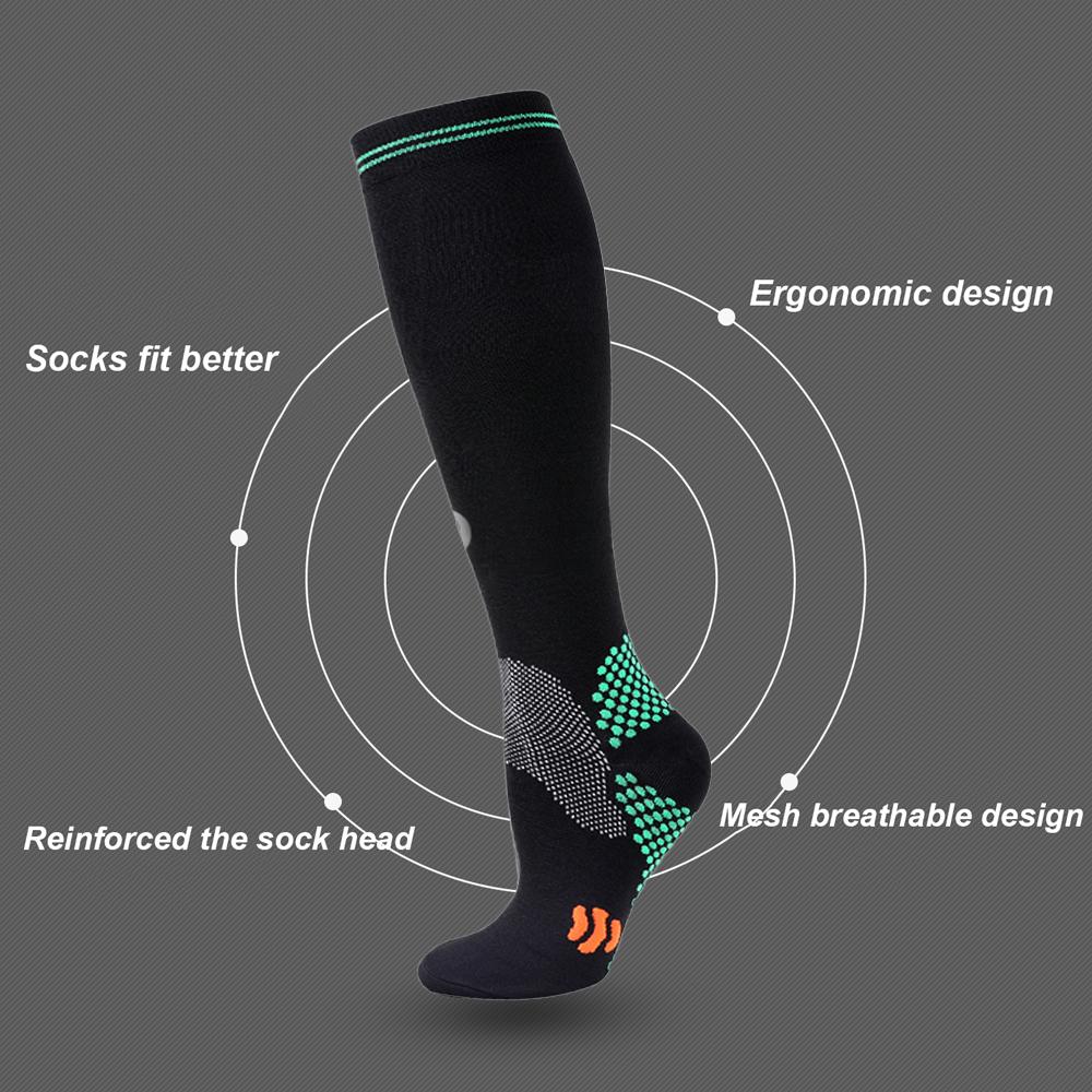 1 Paar Sportstrümpfe Kompression Golf Sportsocken Medizinische Pflegestrümpfe Krampfadern vorbeugen Socken Passend für Rugby-Socken