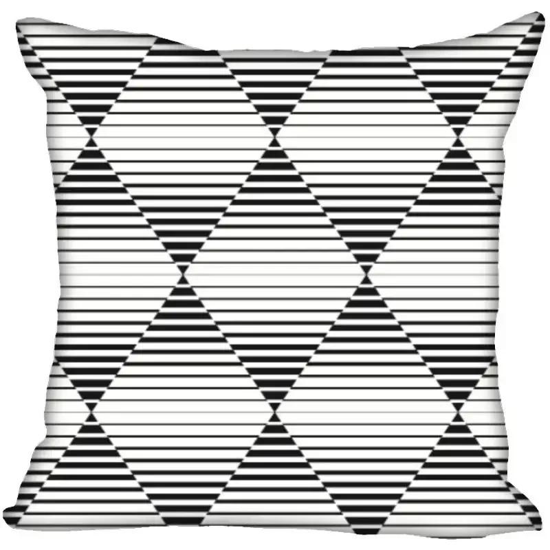 Наволочка на молнии с черно-белым узором 30x30cm
