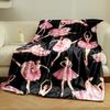 Ballet Girl Pink Blanket bedroom Blanket for Livingroom Couch lunch break Soft throw for Friend's festival Gift