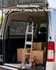 Stair Climbing Cart, 150 Kg Stair-Climb Capacity, Aluminum Alloy Folding Trolley Cart with Telescoping Handle, 6 Wheels and 2 Bungee Cords, Stair