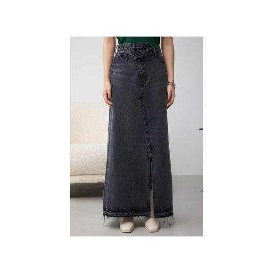 AZUL DENIM Overlap Long Skirt BLU