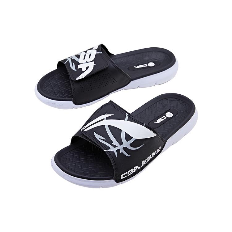 Li Ning BD5 Quiet Slide Slippers Unisex Black ABTQ015-1