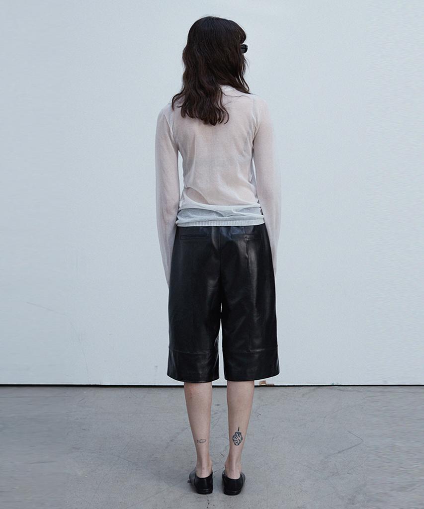 Beleudemaleu 26Ss Lambskin Bermuda Pants