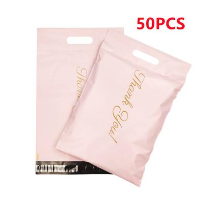 50 יחידות שקית אקספרס 10*13 אינץ' שקית טוטה ורודה שקיות שליח דבק סגירה עצמית עבה עמיד למים חדש PE פולי מעטפה שקיות דואר