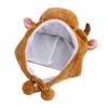 Unisex Funny Bulls Head 3D Animal Style Decorative Hat Winter Cap For Men Women Plush Fur Lovely Family Hat