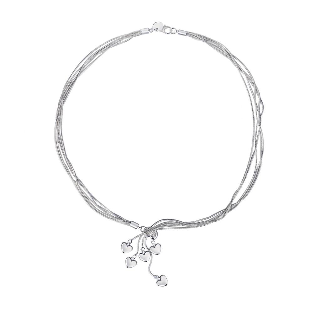 Silver Plated Heart-Shaped Tai Chi Tassel Bracelet