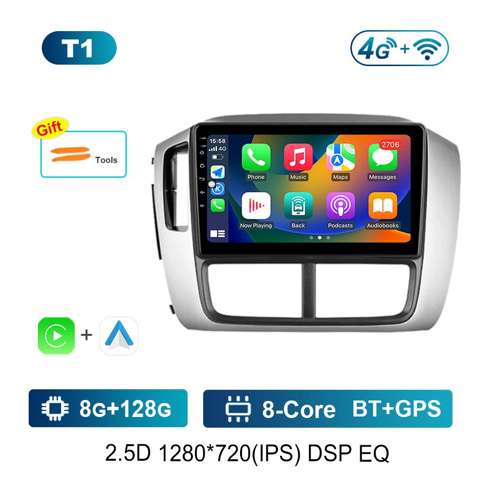 For Honda Pilot 1 2005 - 2008 IPS Screen 9'' Car Radio Multimedia Player Carplay Android System 4G Bluetooth WiFi GPS Navigation