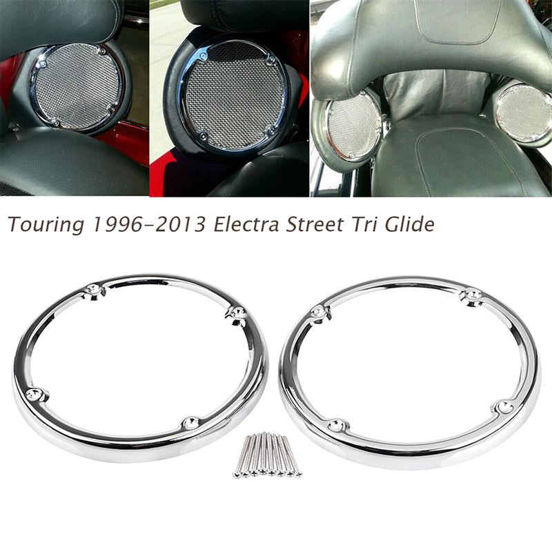 Chrome Rear Tour-Pak Speaker Trim for Harley Electra Street Glide Classic FLHTC