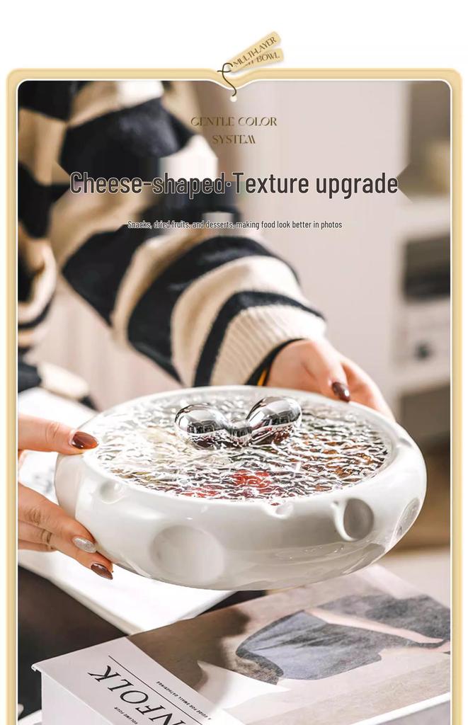 Luxury Fruit & Snack Plate for Living Room - High-End Candy Box & Basket
