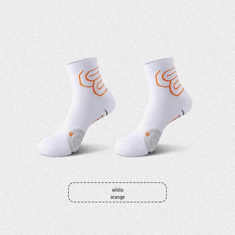 

Men s Plus Size Mid-Calf Sports Socks - Spring/Autumn Style, Thick Towel Bottom, Sweat & Shock Absorbing for Running & Basketball One Size 38-43